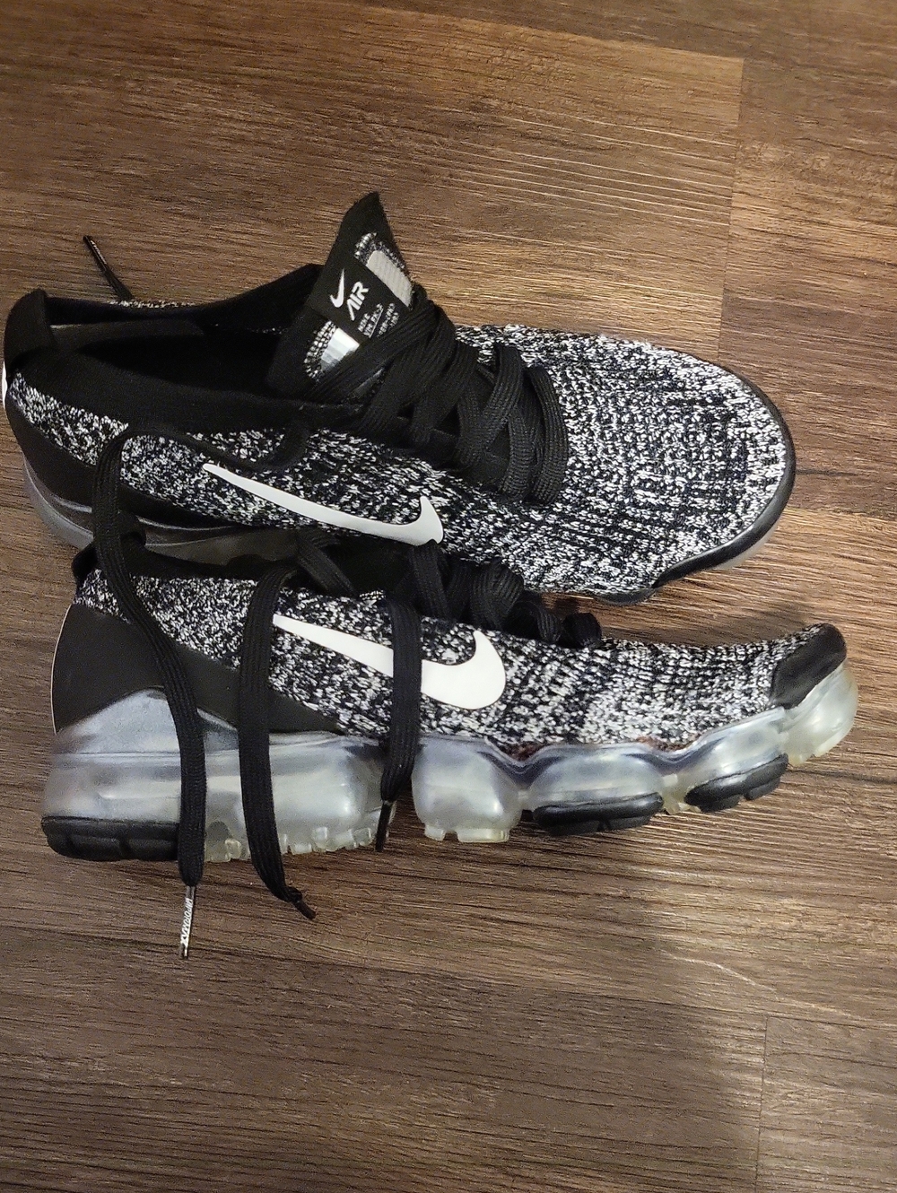 Nike Men’s Black & White VaporMax Knit Sneakers